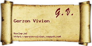 Gerzon Vivien névjegykártya